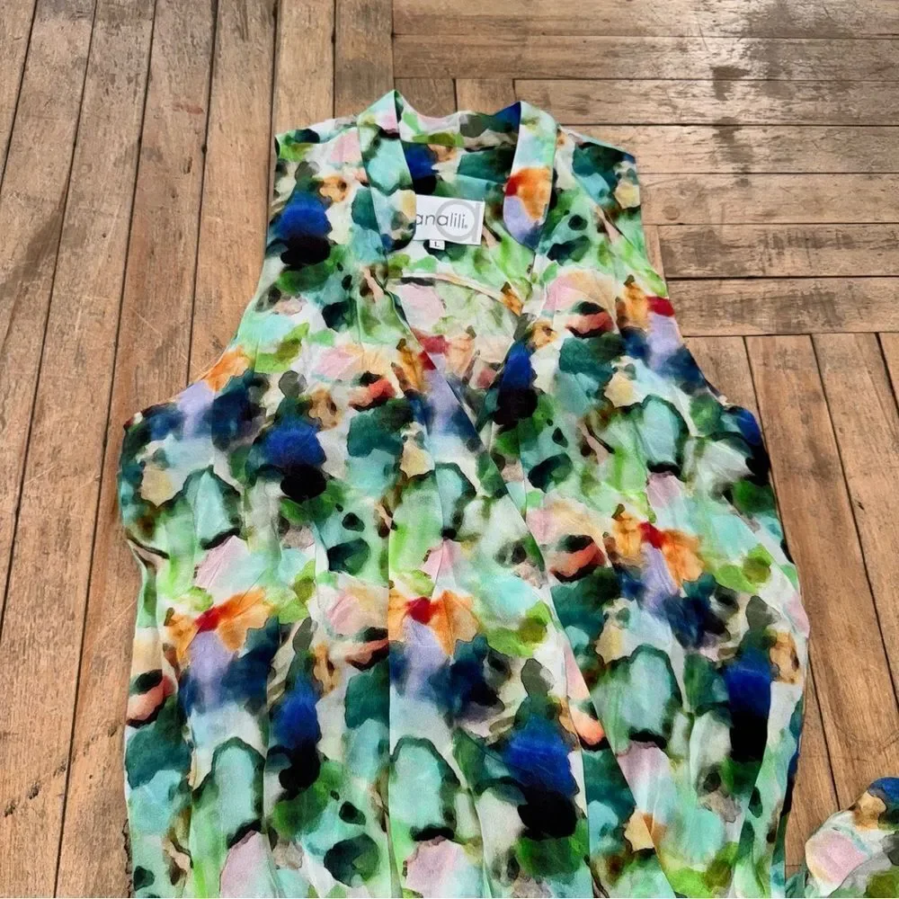 Silk Floral Sleeveless Jumpsuit - Picture 3 of 11